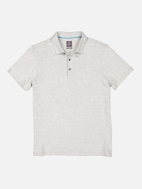 ENGBERS GERMANY Herren Polo-Shirt mit Leinen Grau 35081