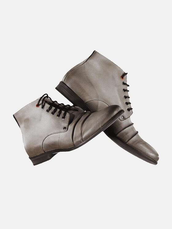 emilio adani Herren Hochwertige Boots mit geprägter Lederoberfläche Grau 31079