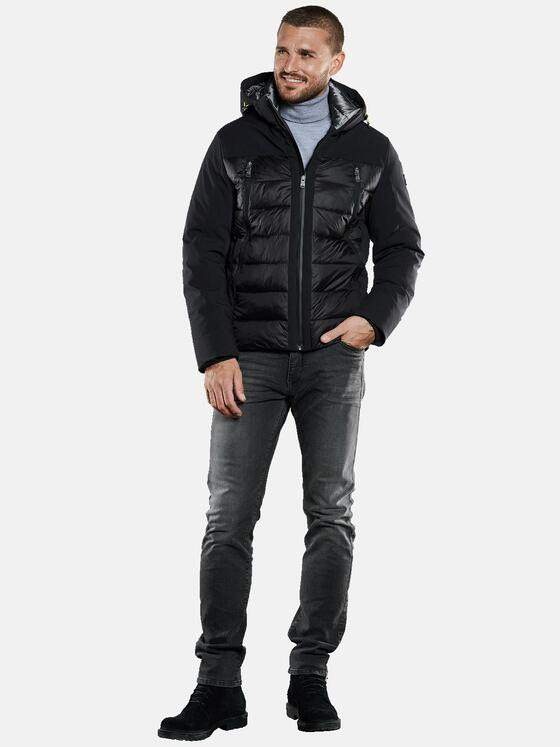 emilio adani Herren Jacke mit abnehmbarer Kapuze Schwarz 33524
