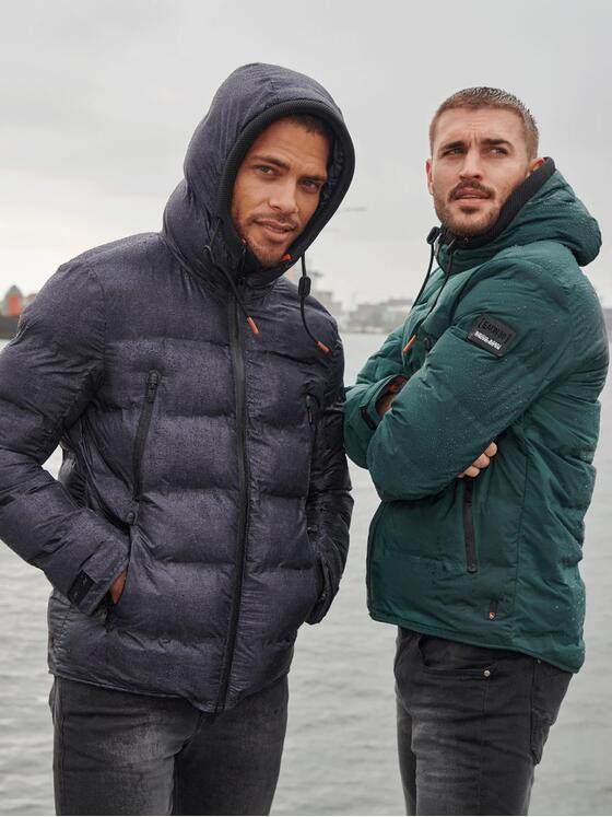 emilio adani Herren Jacke mit wasserdichten Zippern Grün 32251