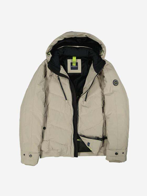 engbers Herren Steppjacke mit abnehmbarer Kapuze Braunbeige 37410