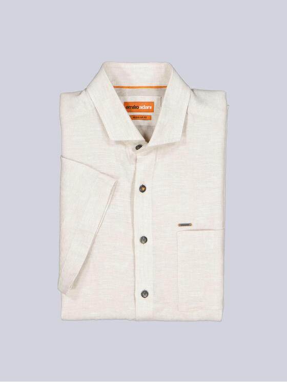 emilio adani Herren Hemd uni Beige 40675