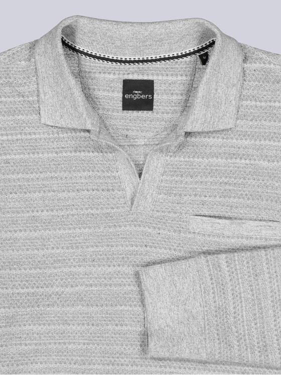 engbers Herren Langarm-Shirt mit Polo-Kragen Silbergrau 38336