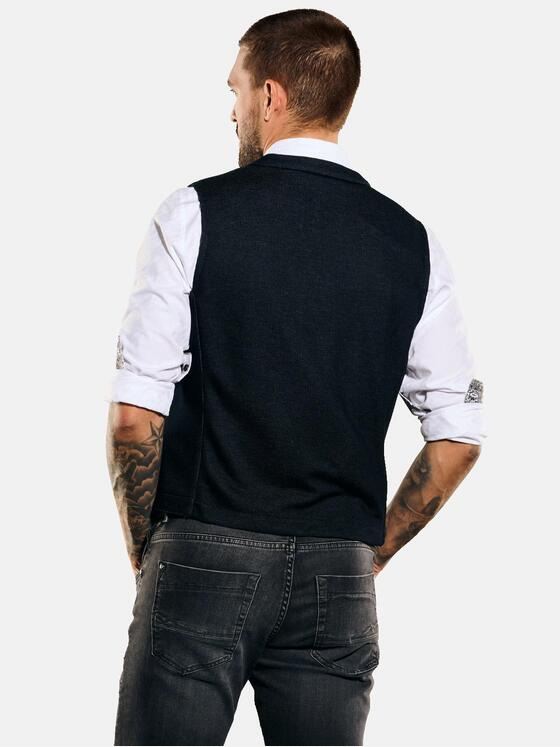 emilio adani Herren Sakko-Weste slim fit Schwarz 35264