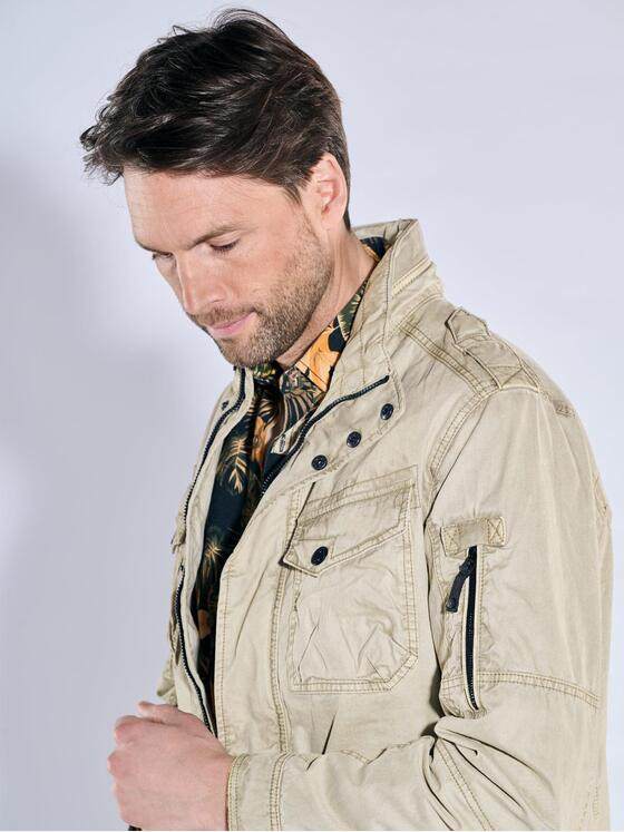 engbers Herren Jacke mit Kontrastdetails Beige 38373