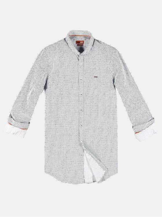 emilio adani Herren Modisches Langarmhemd mit Comfort-Stretch-Anteil Blau 30012