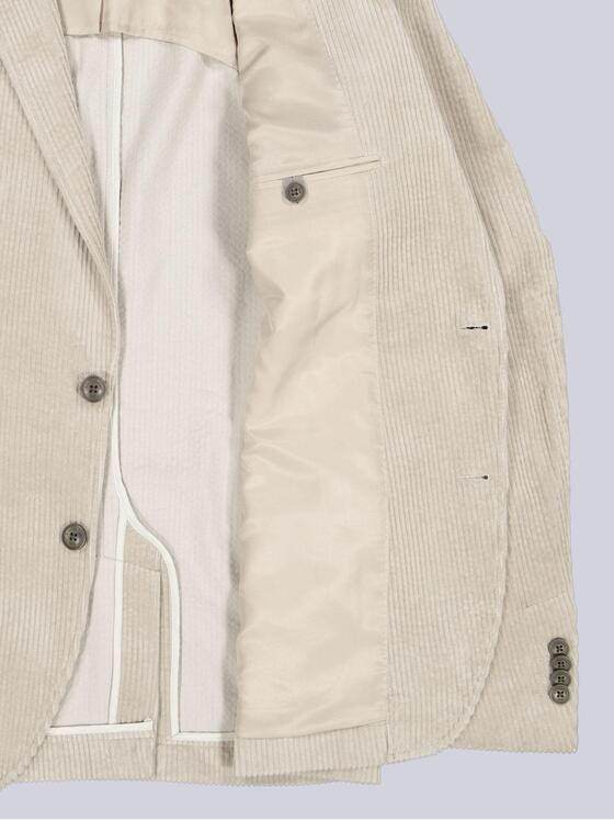 emilio adani Herren Sportives Sakko aus Cord Beige 40872