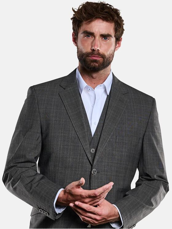 engbers Herren Anzug-Sakko kariert Granitgrau 33615