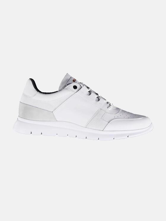 emilio adani Herren Sneaker mit besonders leichter Laufsohle Weiß 31208