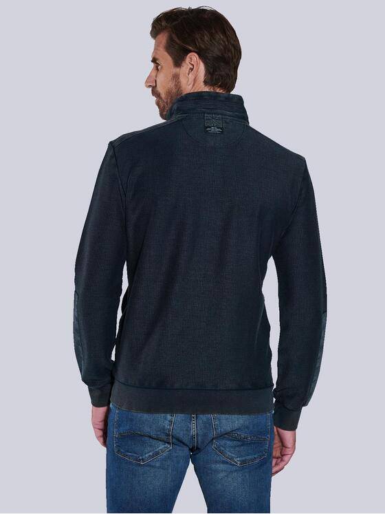engbers Herren Sweatjacke mit Stehkragen Blau 36148