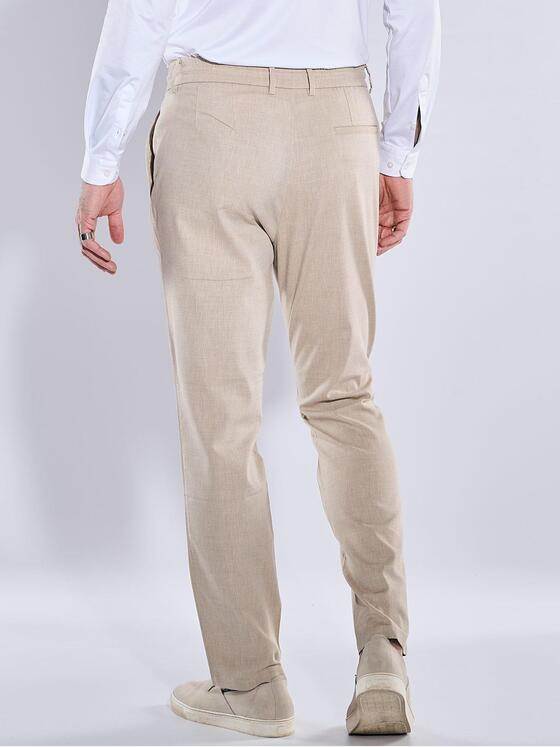 emilio adani Herren Anzug-Hose slim fit Beige 38462