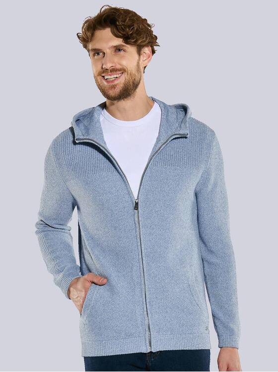 engbers Herren Strickjacke strukturiert Hellblau 36274