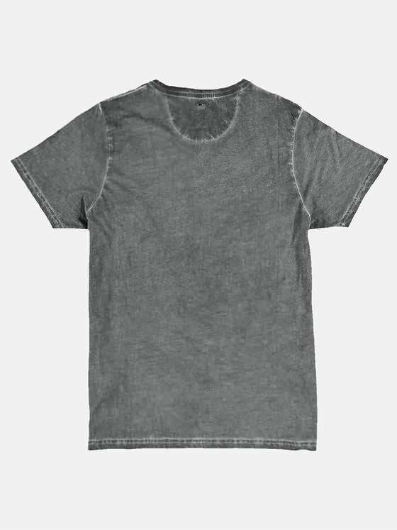 emilio adani Herren Rundhals T-Shirt Grau 31130