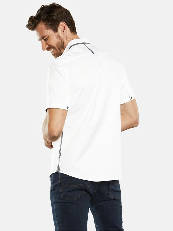 engbers Herren Kurzarm-Hemd mit Stehkragen Reinweiss 34750