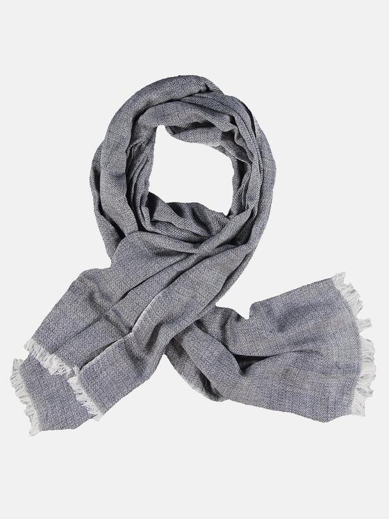 emilio adani Herren Hochwertiger Webschal mit Minimalmuster Schwarz 31421