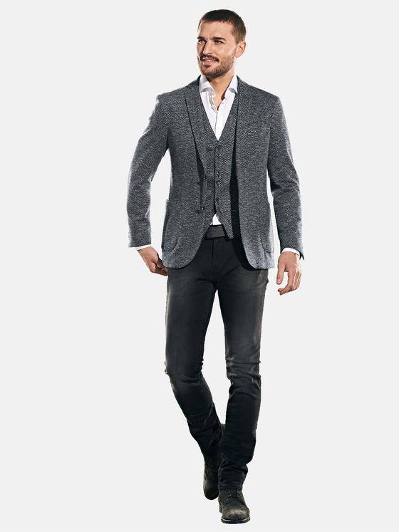 emilio adani Herren Jersey-Sakko Blau 31764