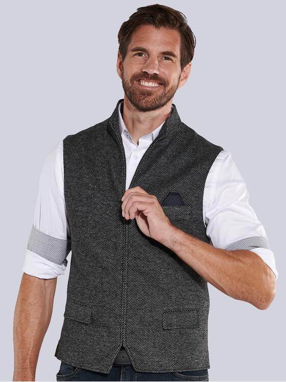 engbers Herren Sakko-Weste mit Zipper Grau 36007