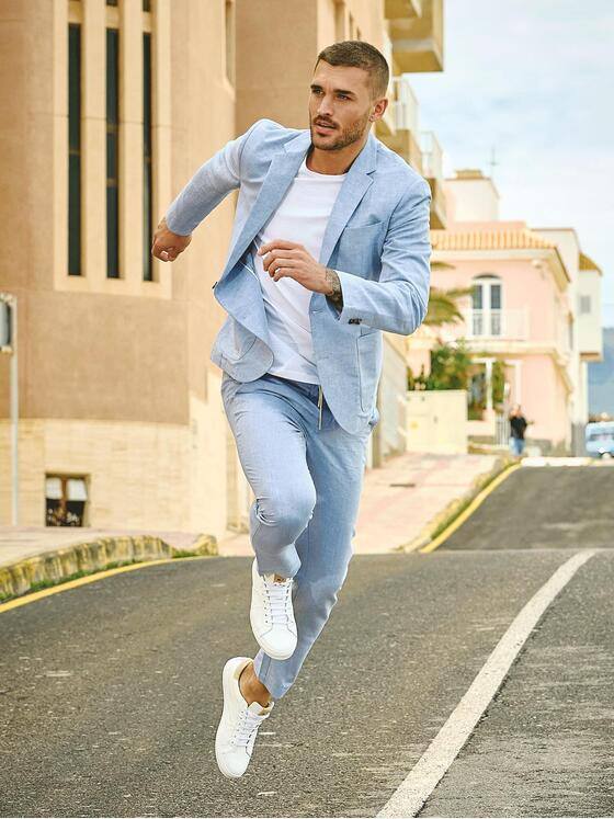 emilio adani Herren Anzugsakko slim fit Blau 34596