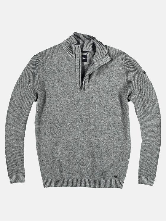 engbers Herren Pullover Polokragen Silbergrau 28948