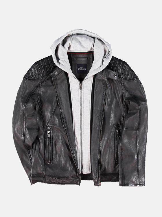 engbers Herren Lederjacke Dunkelgrau 30890