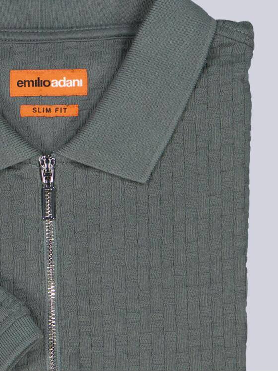 emilio adani Herren Polo-Shirt uni Petrolblau 39215