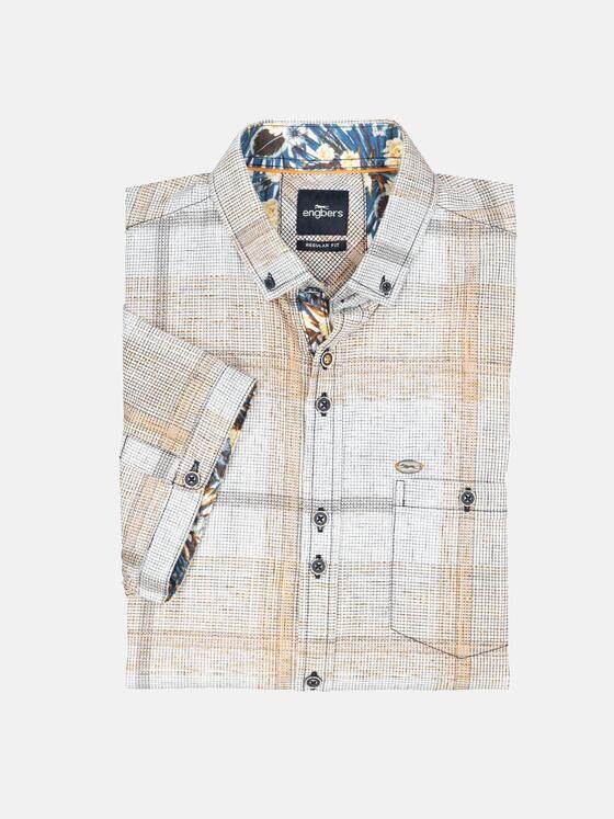 engbers Herren Kurzarm-Hemd kariert Reinorange 35136