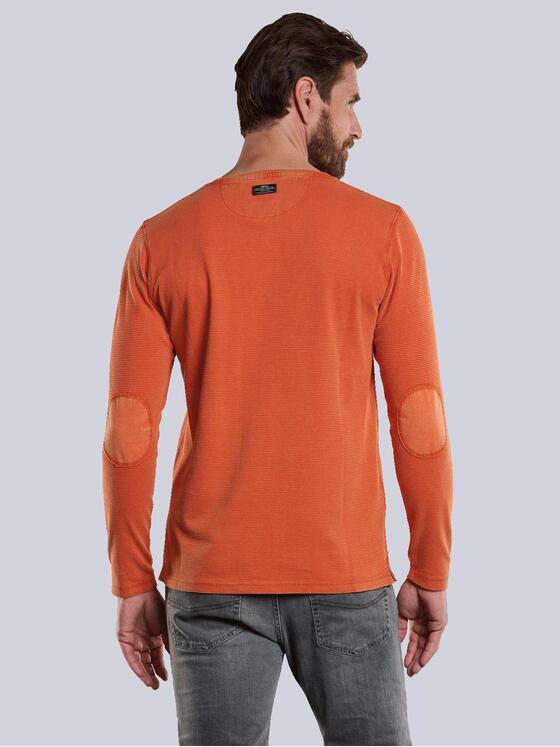 engbers Herren Langarm-Shirt strukturiert Orange 34164