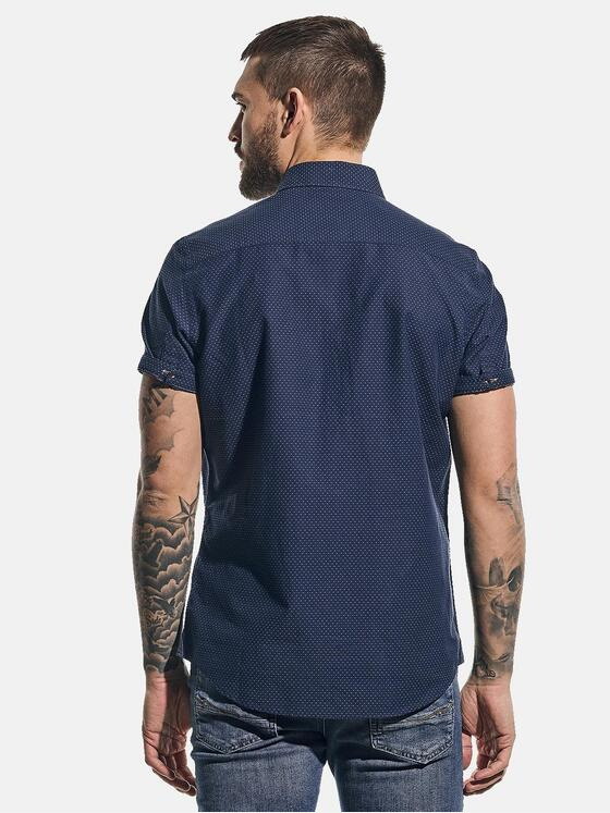 emilio adani Herren Hemd kurzarm Blau 31321