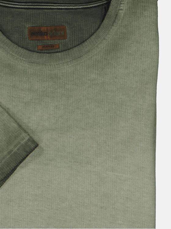 emilio adani Herren T-Shirt slim fit Grün 36787