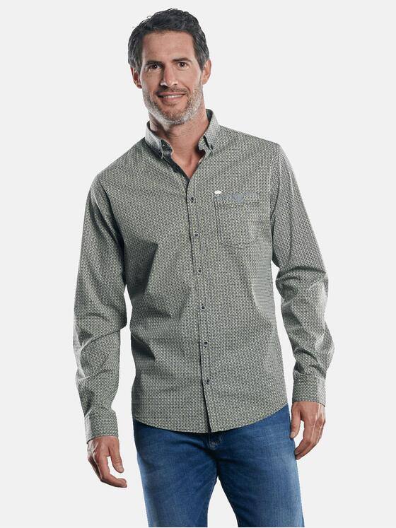 engbers Herren Printhemd Limonengelb 30375