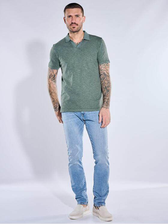 emilio adani Herren Poloshirt Petrolgruen 40792