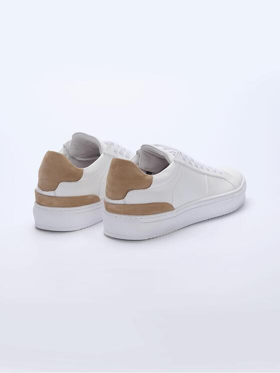 emilio adani Herren Sneaker aus Leder Weiß 36572
