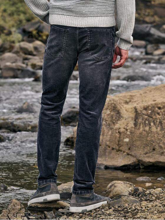 engbers Herren Hose 5-Pocket aus Cord Anthrazit 39338