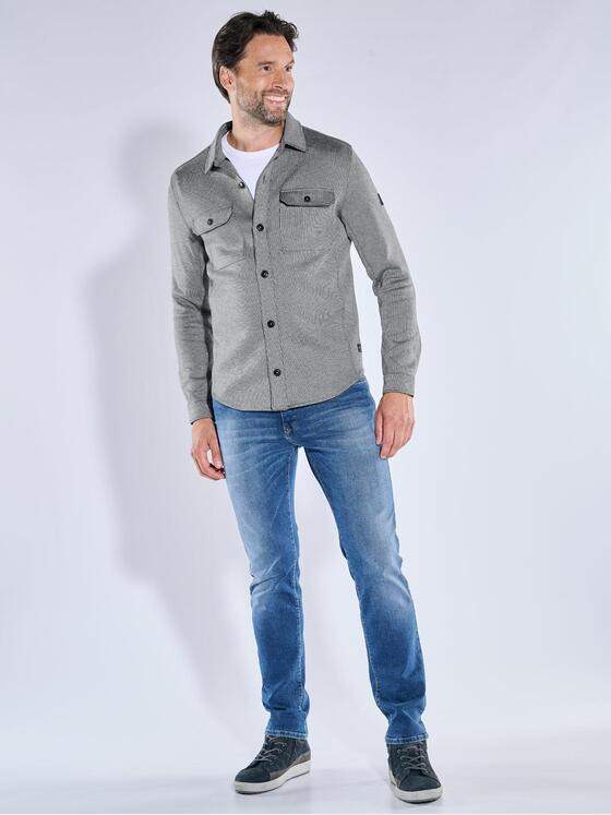 engbers Herren Sweatshirt im Overshirt-Design Grau 39222