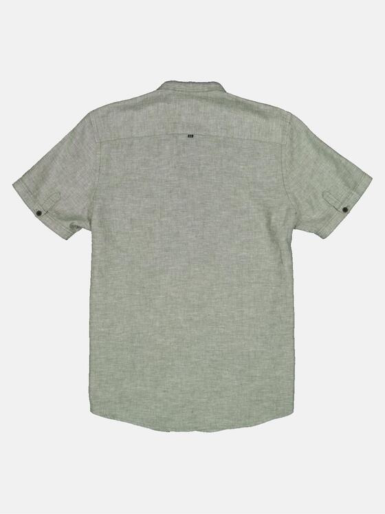 engbers Herren Kurzarm-Hemd mit Leinenanteil Khaki 34940