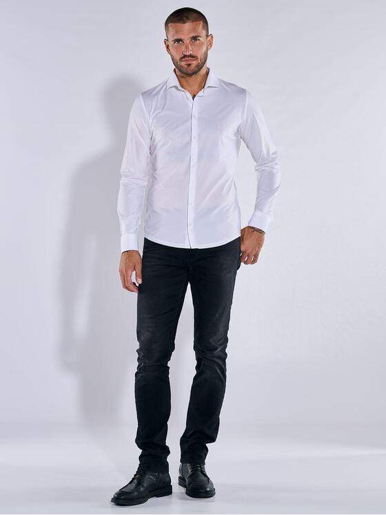 emilio adani Herren Funktionshemd langarm Weiß 35110