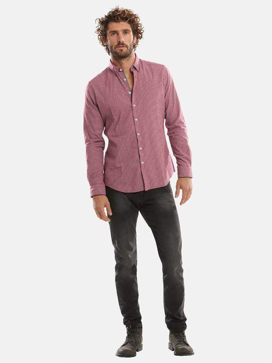 emilio adani Herren Modisches Hemd langarm Rot 30933
