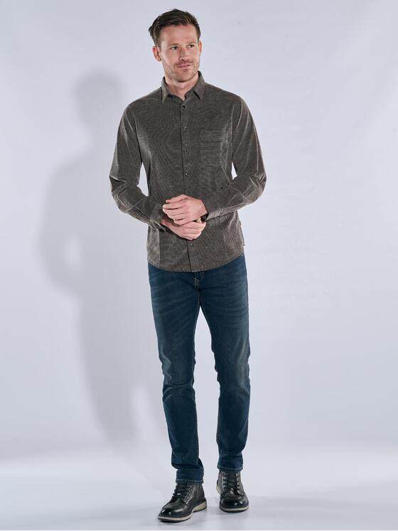engbers Herren Cordhemd Grau 39444