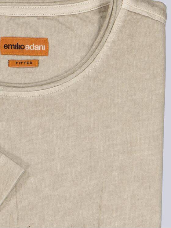 emilio adani Herren T-Shirt uni Beige 39309