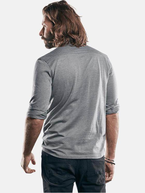 emilio adani Herren Poloshirt mit griffiger Warenstruktur Grau 28953