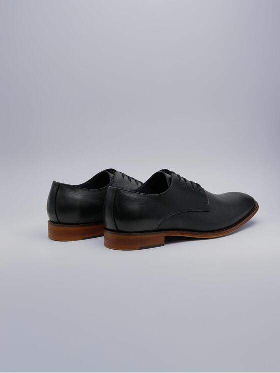 engbers Herren Halbschuh aus Leder Schwarz 38550