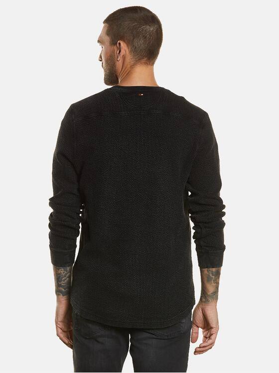 emilio adani Herren Sweatshirt strukturiert Schwarz 34555