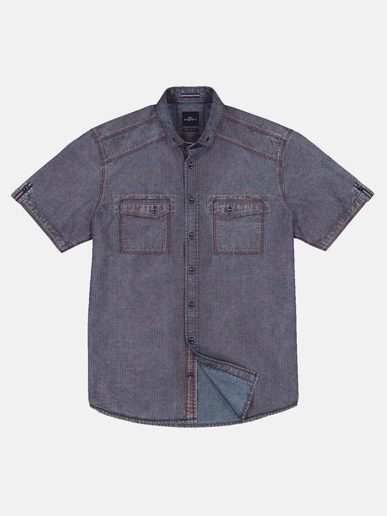 engbers Herren Kurrzarm-Hemd gemustert Karminrot 33256