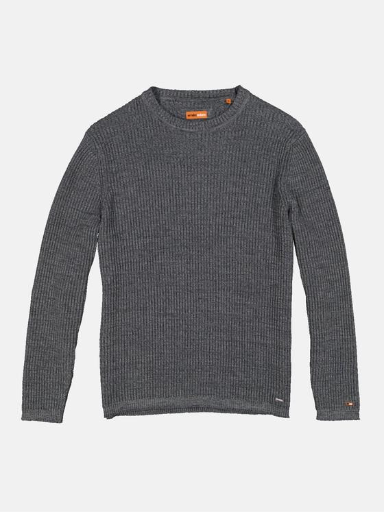 emilio adani Herren Pullover strukturiert Grau 34123