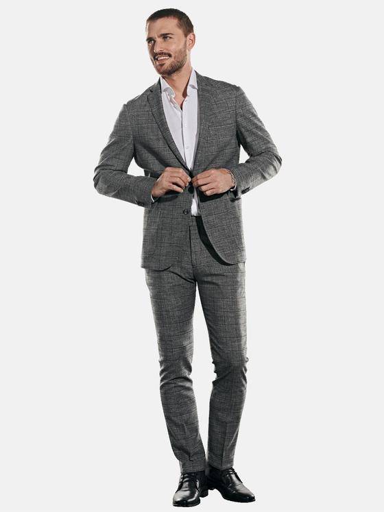 emilio adani Herren Anzug-Sakko slim fit Grau 32039