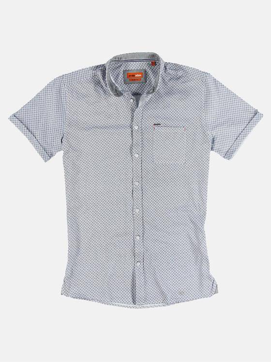 emilio adani Herren Grafik-Print-Hemd Brilliantblau 31329