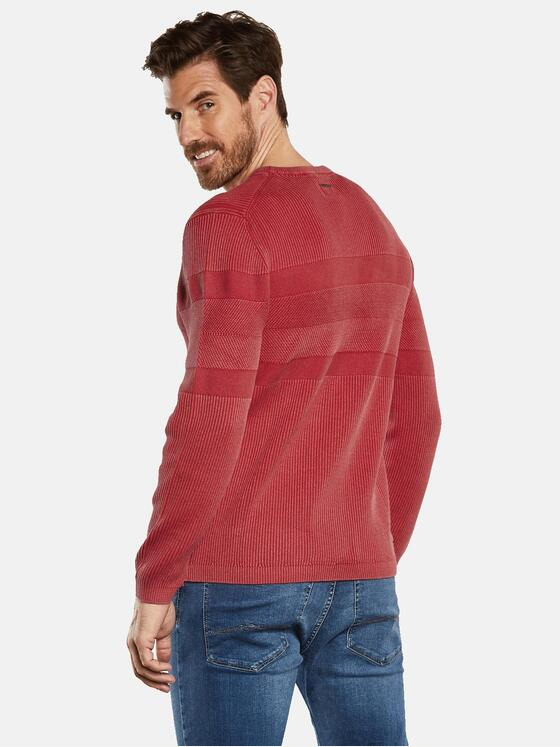 engbers Herren Pullover strukturiert Rot 34319