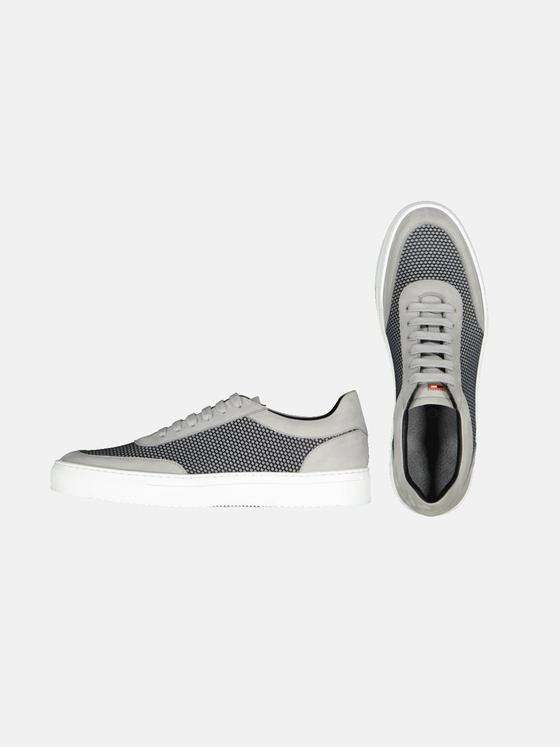 emilio adani Herren Sneaker mit Materialmix Grau 32660