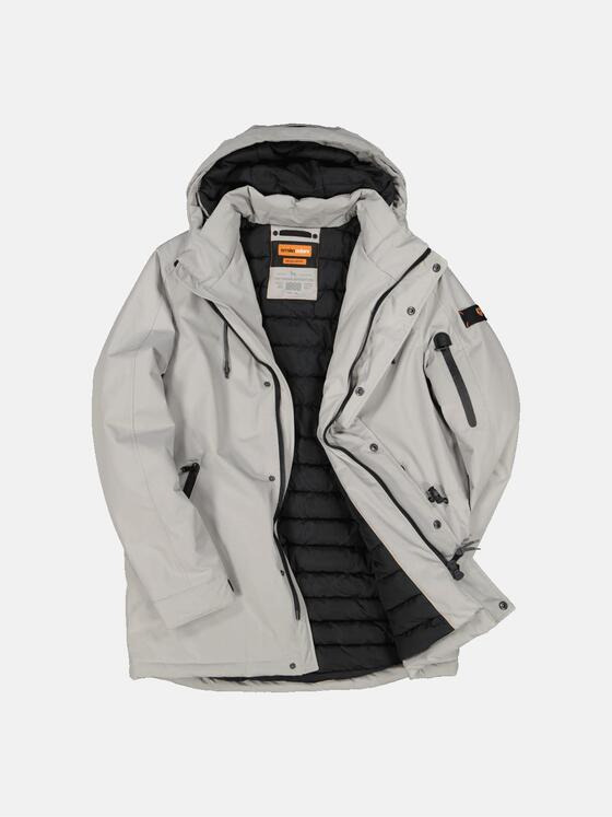 emilio adani Herren Shell-Jacke mit wasserdichten Zippern Beige 33543