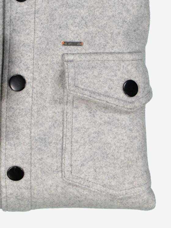 emilio adani Herren Overshirt uni Grau 37632